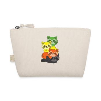 Aromantique Drapeau Pride LGBTQ Mignon Raton laveur Bouquet - Trousse biologique - nature - Devant