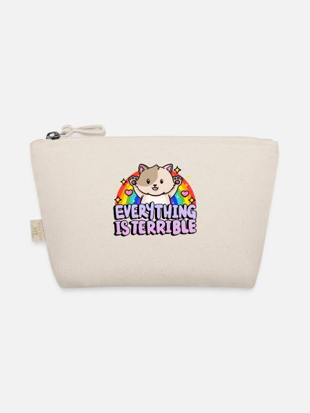 Everything is horrible sarcasm rainbow - Organic Pouch - nature - Front