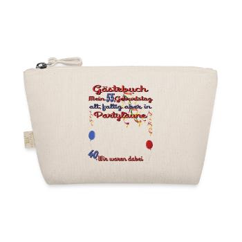55th Birthday Man and Woman Guestbook - Organic Pouch - nature - Front