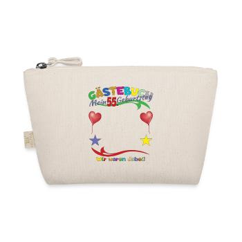 55th Birthday Man and Woman Guestbook - Organic Pouch - nature - Front