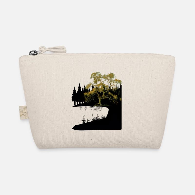 Nature Tree Lake Forest Nature Lover Flora Dark Organic Pouch
