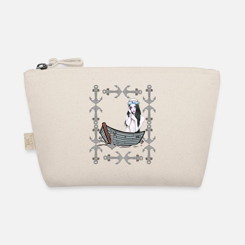 Maritim Boot Anker Mädchen Matrose Boote Meer See Bio-Täschchen