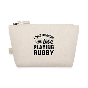 Rugby Game - I just freaking love playing Rugby - Bio-Täschchen - Natur - Vorne