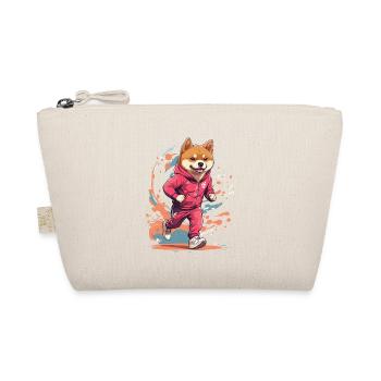 Shiba Dog Streetwear Jogging & Aesthetic Style - Organic Pouch - nature - Front