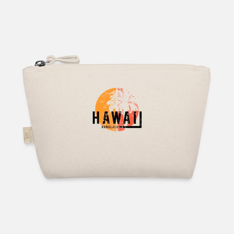 Artistic Honolulu Oahu Hawaii Cool Palm Tree Organic Pouch