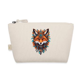 Fox Spiritual Mandala Animal Dream Catcher Design - Organic Pouch - nature - Front