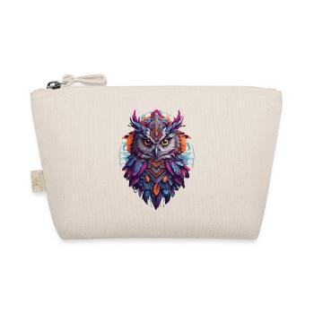 Owl Spiritual Mandala Animal Dream Catcher Design - Organic Pouch - nature - Front