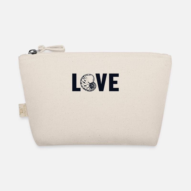Love Shell Shelling Bag Bivalvia Hunter Seashell - Organic Pouch - nature