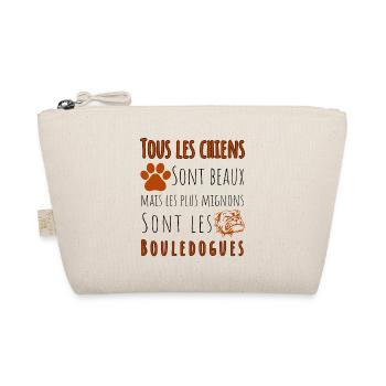 Les chiens mignons sont les bouledogues, cadeau - Trousse biologique - nature - Devant
