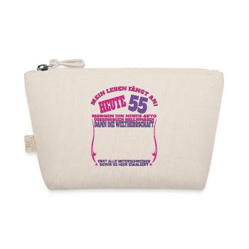 55th Birthday Man and Woman Guestbook - Organic Pouch - nature - Front