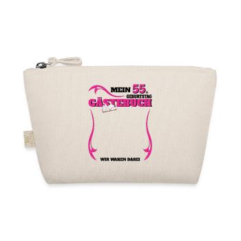 55th Birthday Man and Woman Guestbook - Organic Pouch - nature - Front