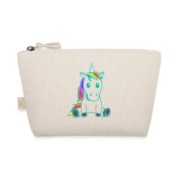 Unicorn Mythical Creature Colorful Retro Vintage 80s - Organic Pouch - nature - Front