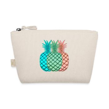 Ananas Retro Vintage 80er Old school Frücht - Bio-Täschchen - Natur - Vorne