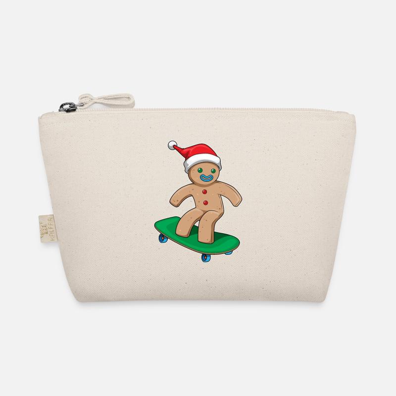 Skateboard de Noël Gingerbread Man Trousse biologique