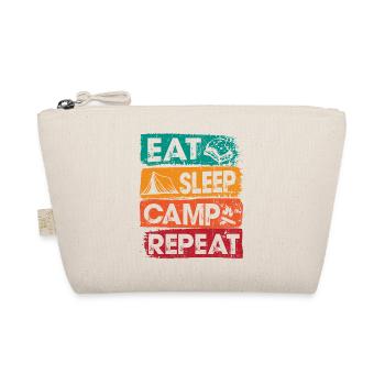 Eat Sleep Camp Repeat im Freien - Bio-Täschchen - Natur - Vorne
