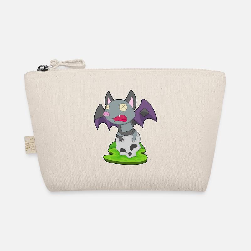 Bat Halloween Skull Organic Pouch