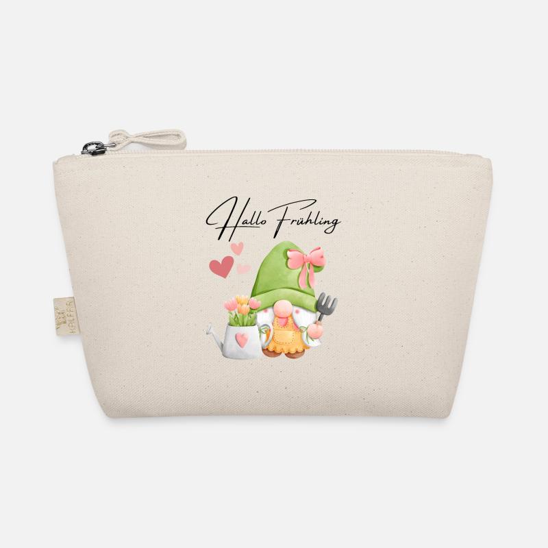 Hello Spring - Gardener Gnome with Tulips Organic Pouch