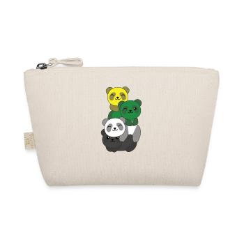 Skoliosexuell Flag Pride LGBTQ süßer Panda - Bio-Täschchen - Natur - Vorne