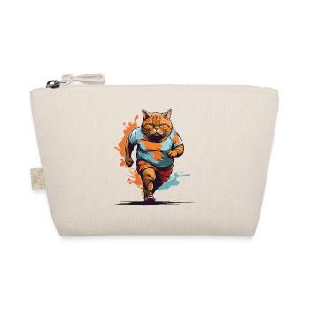 Funny fat cat streetwear jogging look - Organic Pouch - nature - Front