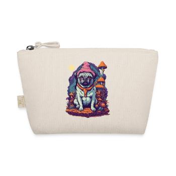 Pug Dog Psychedelic Forest Mushrooms Music Festival - Organic Pouch - nature - Front