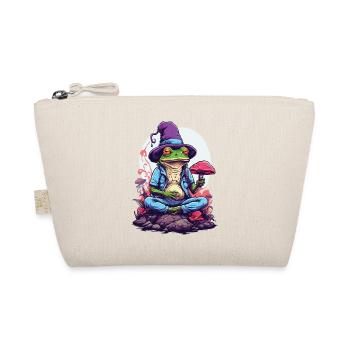 Magic Frog Psychedelic Art Forest Mushrooms - Organic Pouch - nature - Front