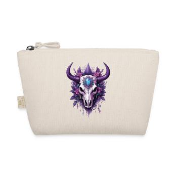Bull Skull Spiritual Mandala Feather Dream Catcher - Organic Pouch - nature - Front