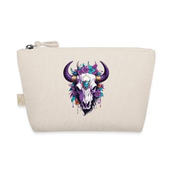 Spiritual Mandala Totem Animal Skull Design - Organic Pouch - nature - Front