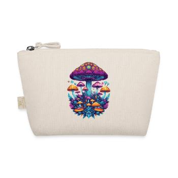 Vibrant colors music festival forest mushrooms - Organic Pouch - nature - Front