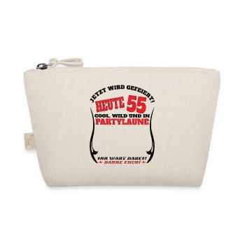 55th Birthday Man and Woman Guestbook - Organic Pouch - nature - Front