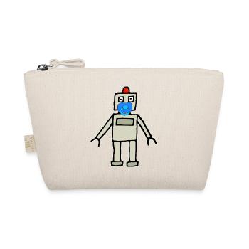 Baby robot with pacifier - Organic Pouch - nature - Front