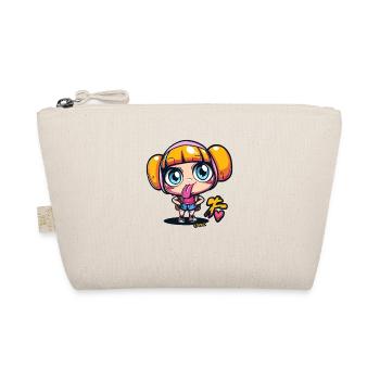 Naughty Cartoon Anime Girl Illustration - Organic Pouch - nature - Front