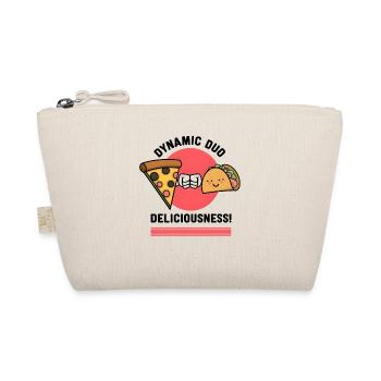 Pizza Taco Fist Bump: Dynamic Duo of Deliciousness - Organic Pouch - nature - Front