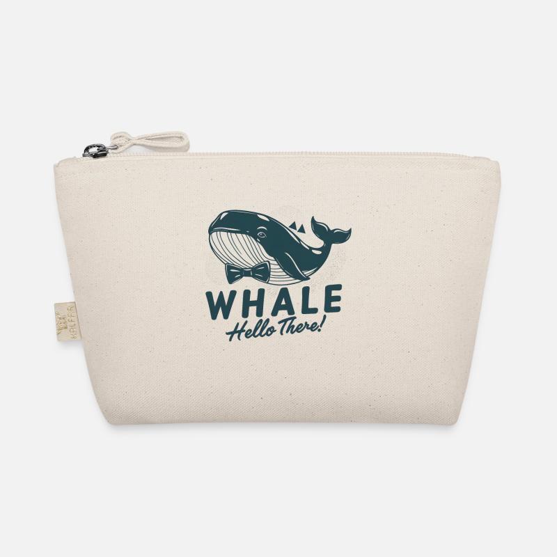 Stilvoller Bowtie Wal Kunstdruck - Whale Hello There Bio-Täschchen