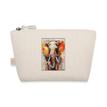 ein bunter Elephant - Bio-Täschchen - Natur - Vorne