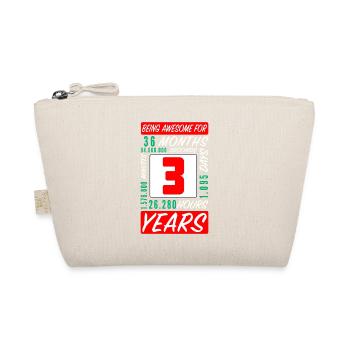 Children 3 Years Birthday Months Hours - Organic Pouch - nature - Front