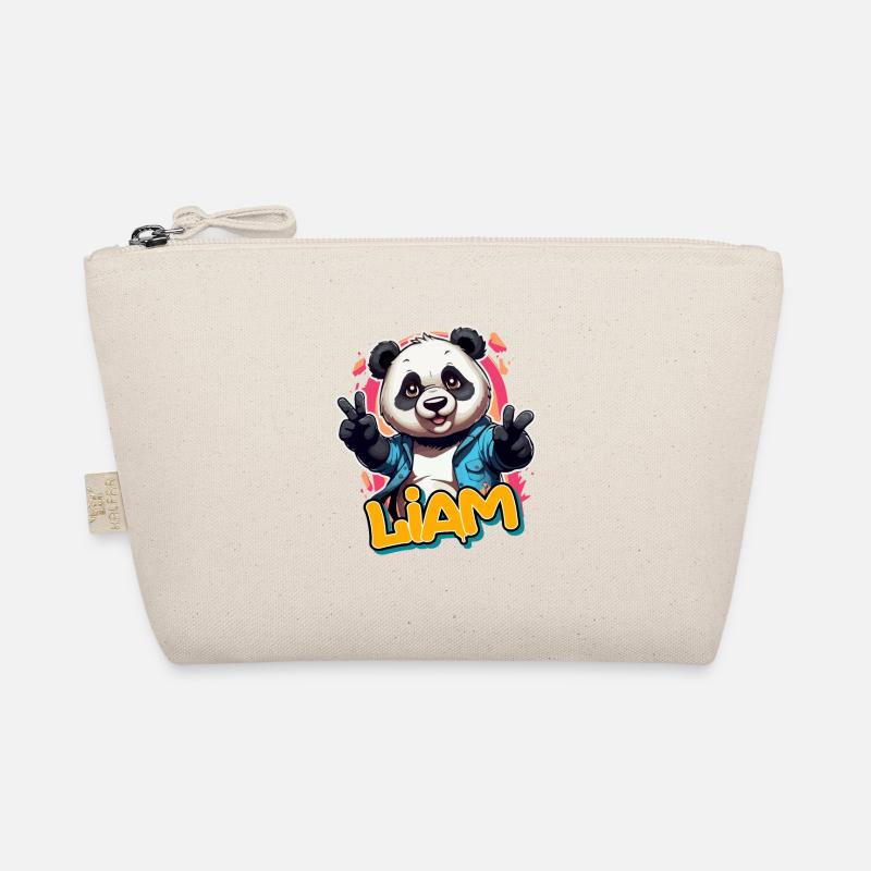 LIAM - Beau nom de garçon avec Cool Panda Trousse biologique