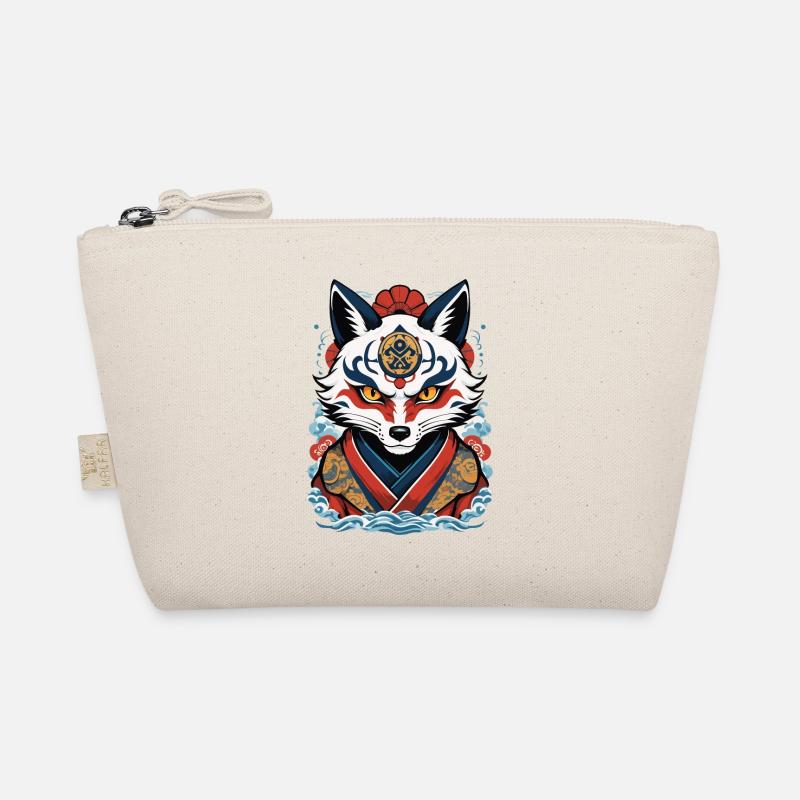 Kitsune Fuchsgeist Ästhetik Yokai Japan Kunst - Bio-Täschchen - Natur