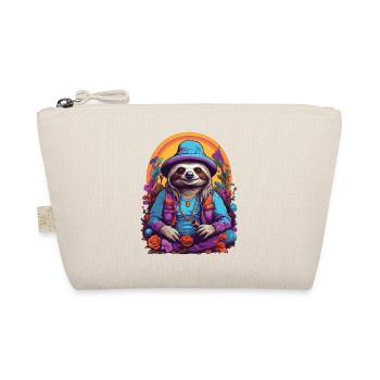 Magical Sloth Vibrant Colors Psychedelic - Organic Pouch - nature - Front