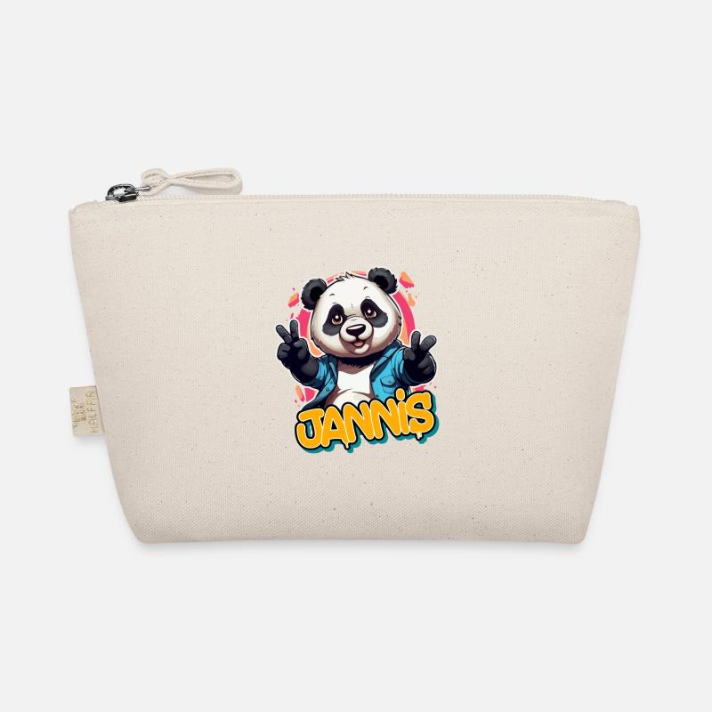 JANNIS - Beau nom de garçon avec Cool Panda Trousse biologique