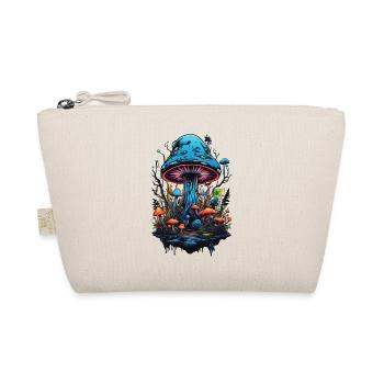 Vibrant Colors Forest Mushrooms Psychedelic Goa Trance - Organic Pouch - nature - Front