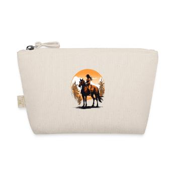 Aesthetic Horses Iconic Rider Design - Organic Pouch - nature - Front