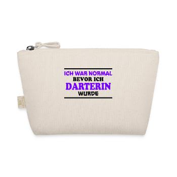 Darterin Spruch Dartspielerin Darterin Geschenk - Bio-Täschchen - Natur - Vorne