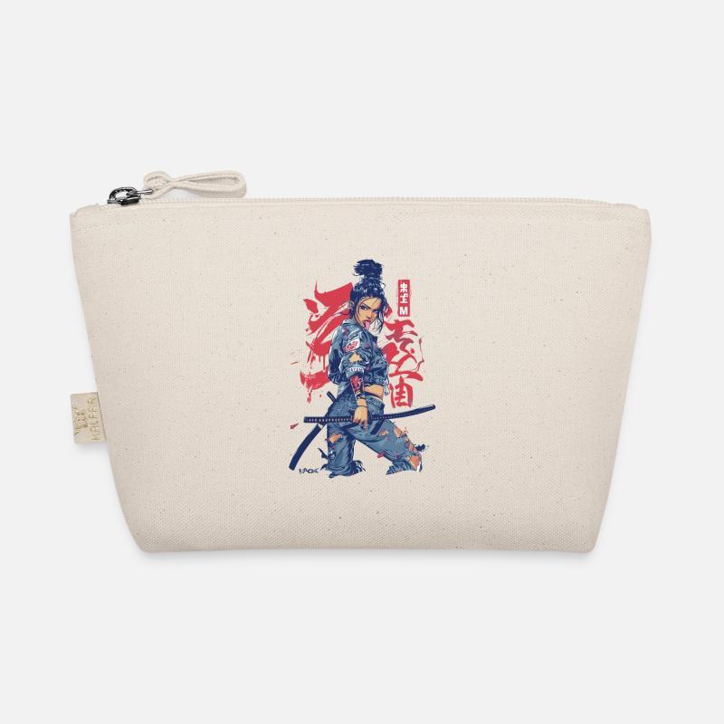 Verdammt! Samurai Straßenkampf Denim Anime Mädchen Bio-Täschchen