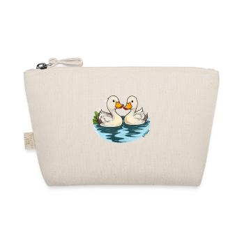 Two adorable little ducks in the pond - Organic Pouch - nature - Front