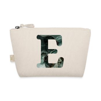 Lettre e marbré vert - Trousse biologique - nature - Devant