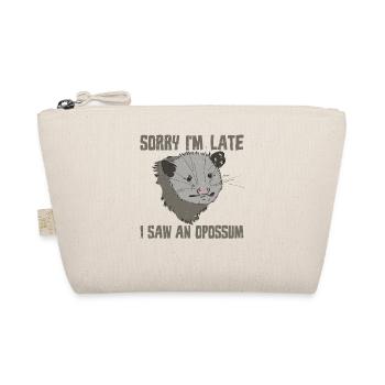 Opossum possum funny sorry I'm late - Organic Pouch - nature - Front