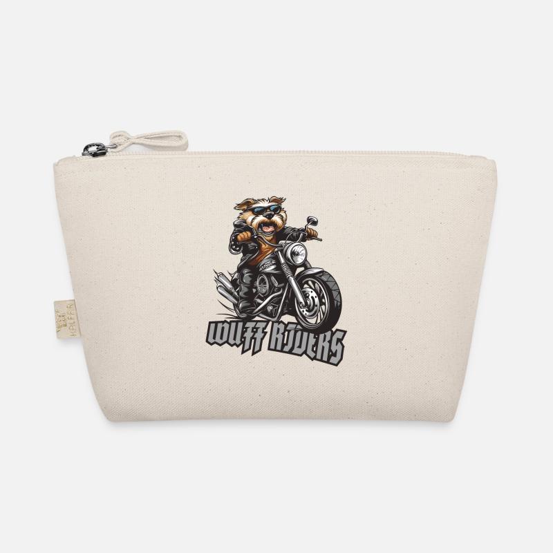 Wuff Riders: Motorradfahrender Rocker Biker Hund Bio-Täschchen