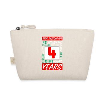 Enfants 4 Ans Anniversaire Mois Heures - Trousse biologique - nature - Devant