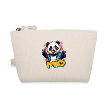 MIO - Schöner Jungen Name mit coolem Panda - Bio-Täschchen - Natur - Vorne