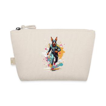 Doberman dog streetwear running design - Organic Pouch - nature - Front